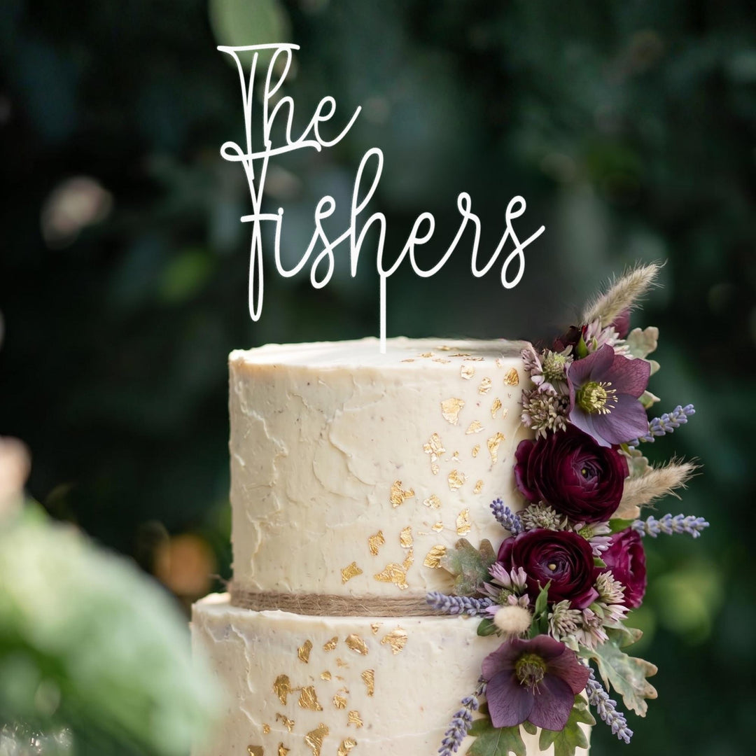 Personalized Wedding Cake Topper With Last Names