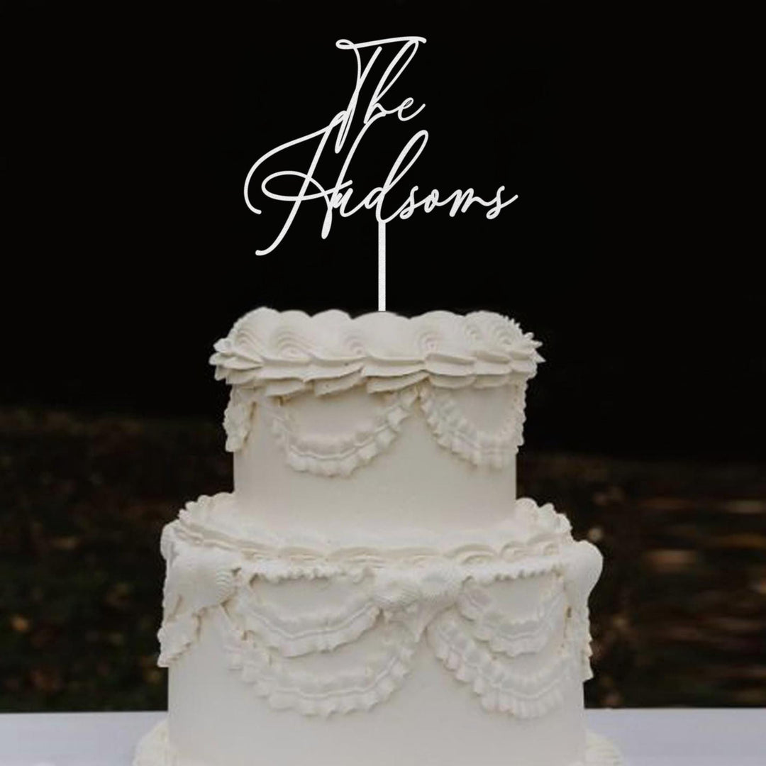 Personalized Wedding Cake Topper With Last Names