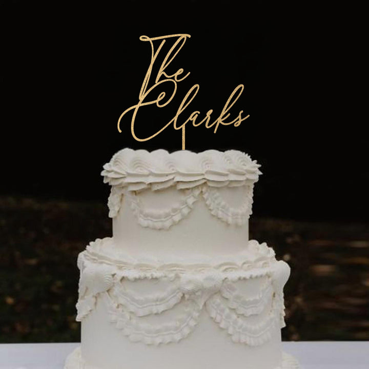 Personalized Wedding Cake Topper With Last Names