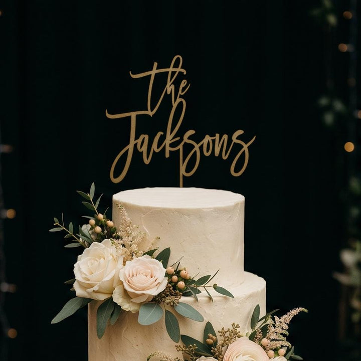 Personalized Wedding Cake Topper With Last Names
