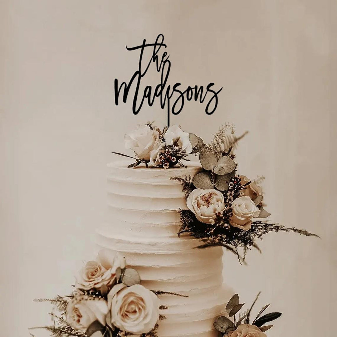 Personalized Wedding Cake Topper With Last Names
