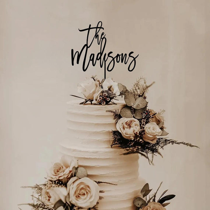 Personalized Wedding Cake Topper With Last Names