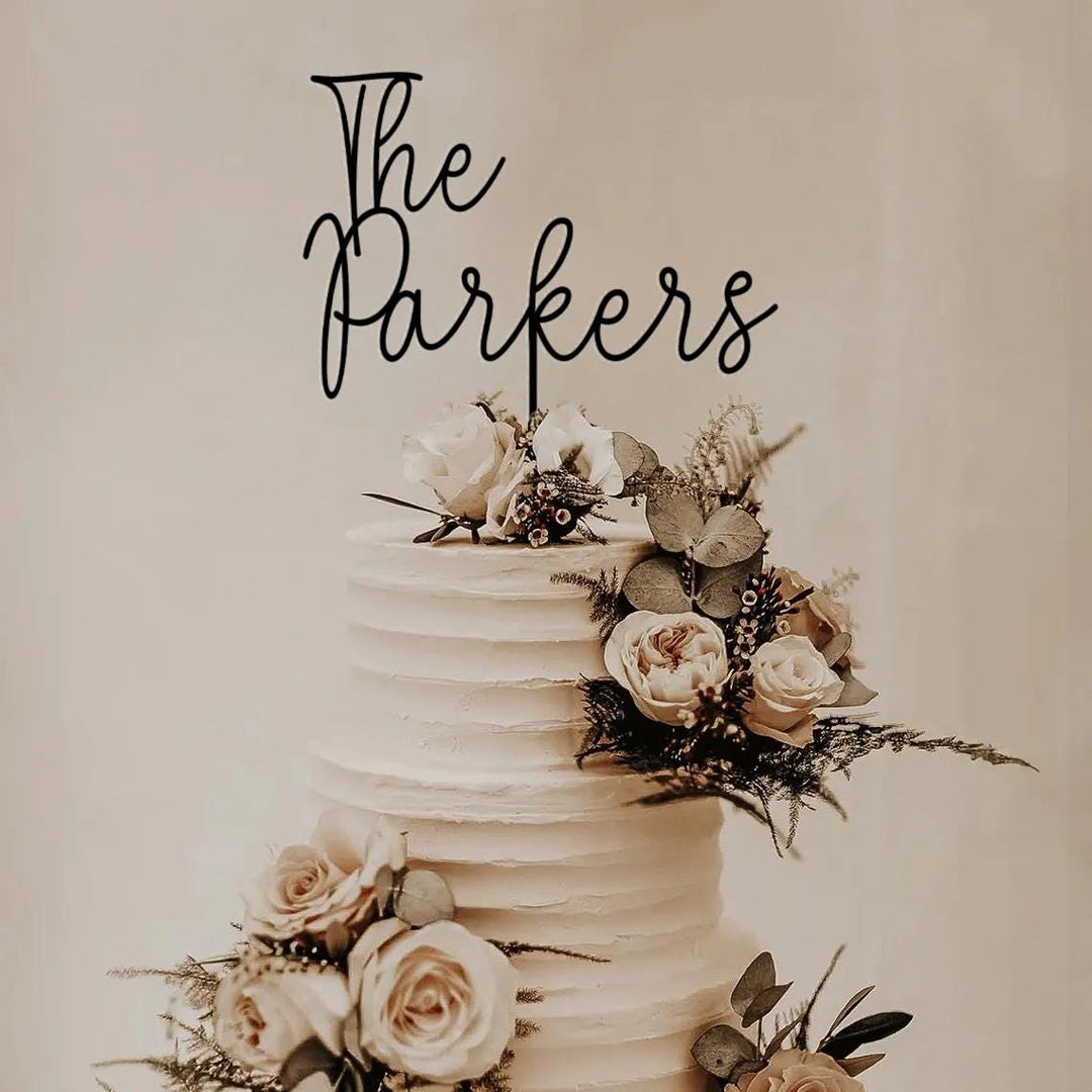 Personalized Wedding Cake Topper With Last Names