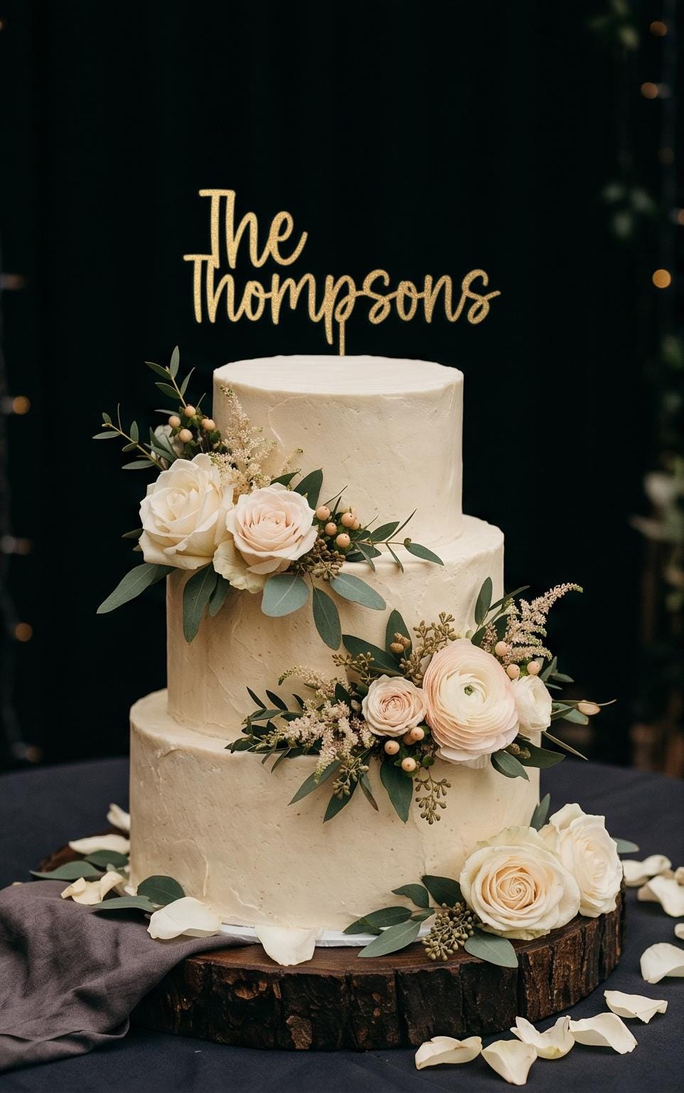 Personalized Wedding Cake Topper With Last Names