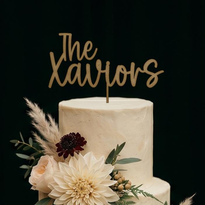 Personalized Wedding Cake Topper With Last Names