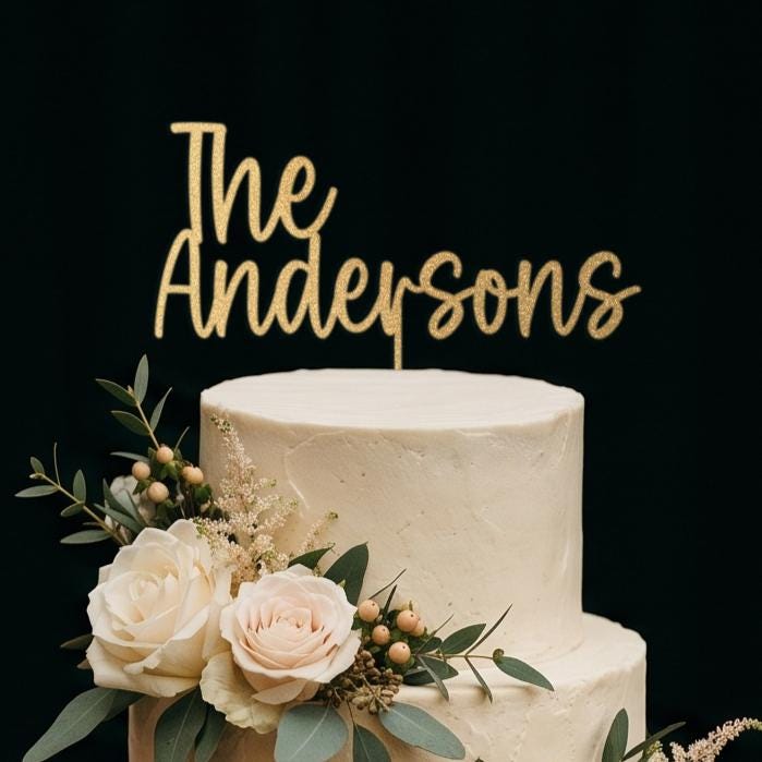 Personalized Wedding Cake Topper With Last Names
