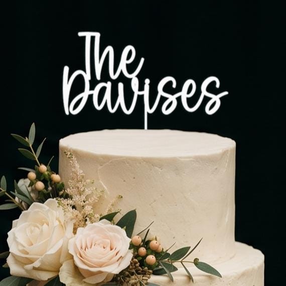 Personalized Wedding Cake Topper With Last Names