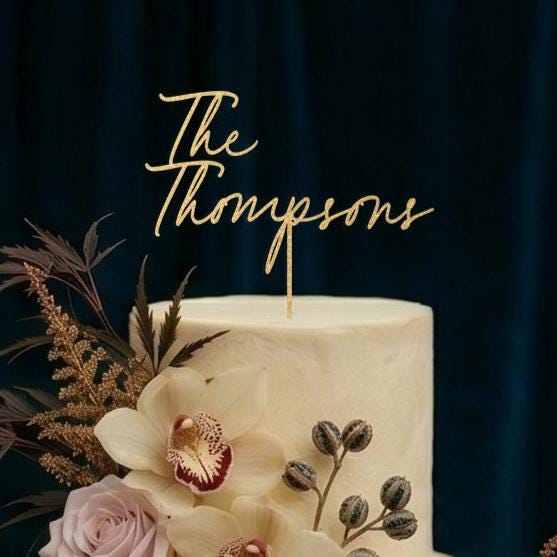 Personalized Wedding Cake Topper With Last Names