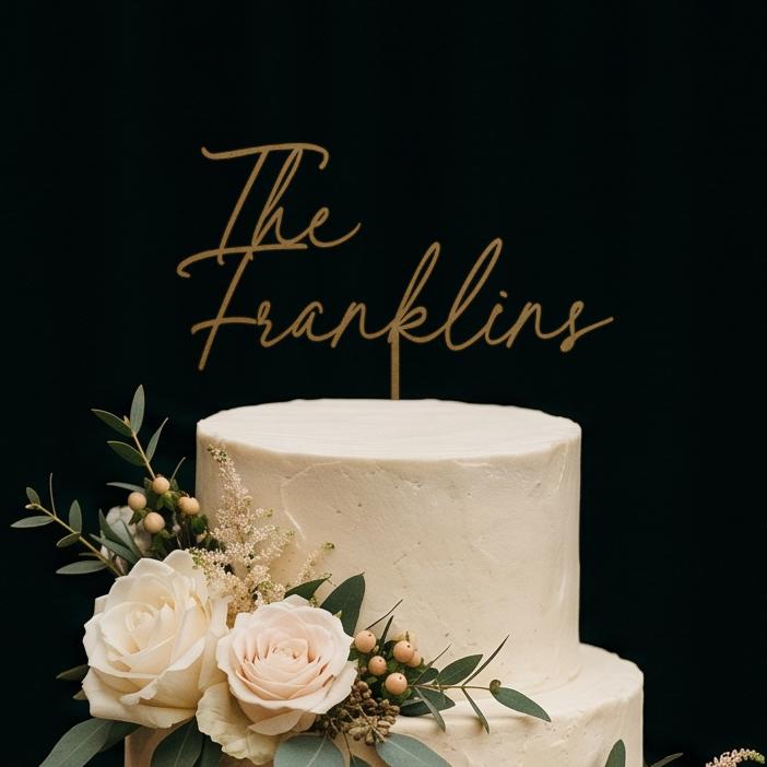 Personalized Wedding Cake Topper With Last Names