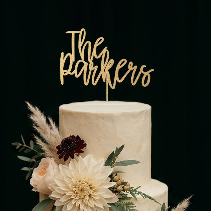 Custom Last Name Wood Topper