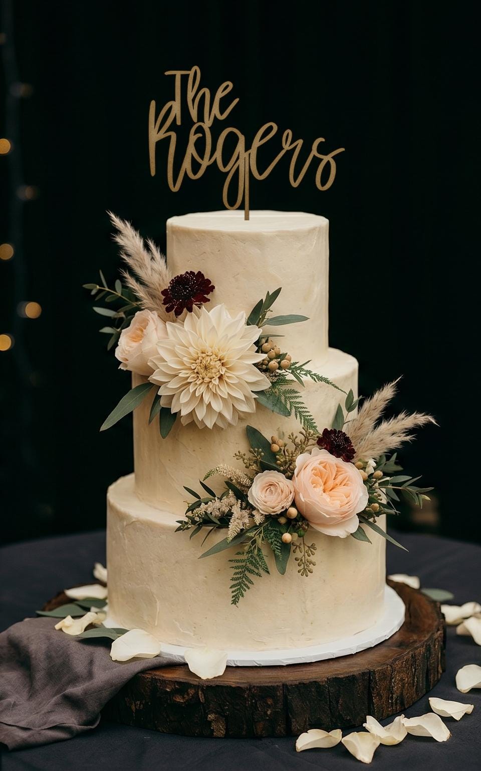 Custom Last Name Wood Topper