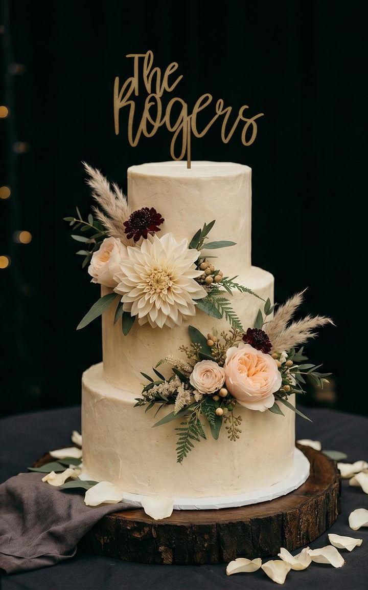 Custom Last Name Wood Topper