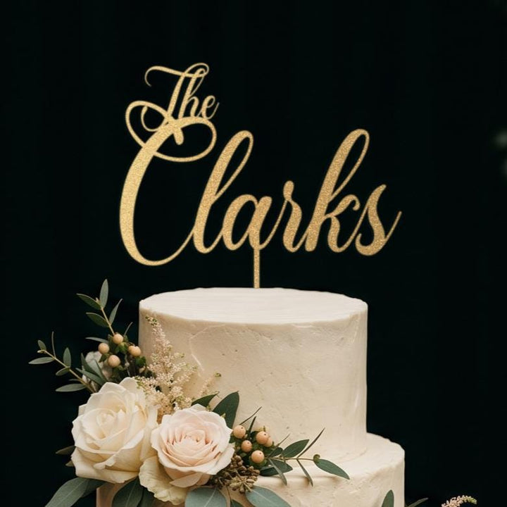 Custom Last Name Wood Topper