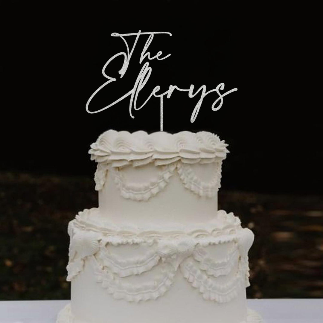 Custom Couple Last Name Wood Topper