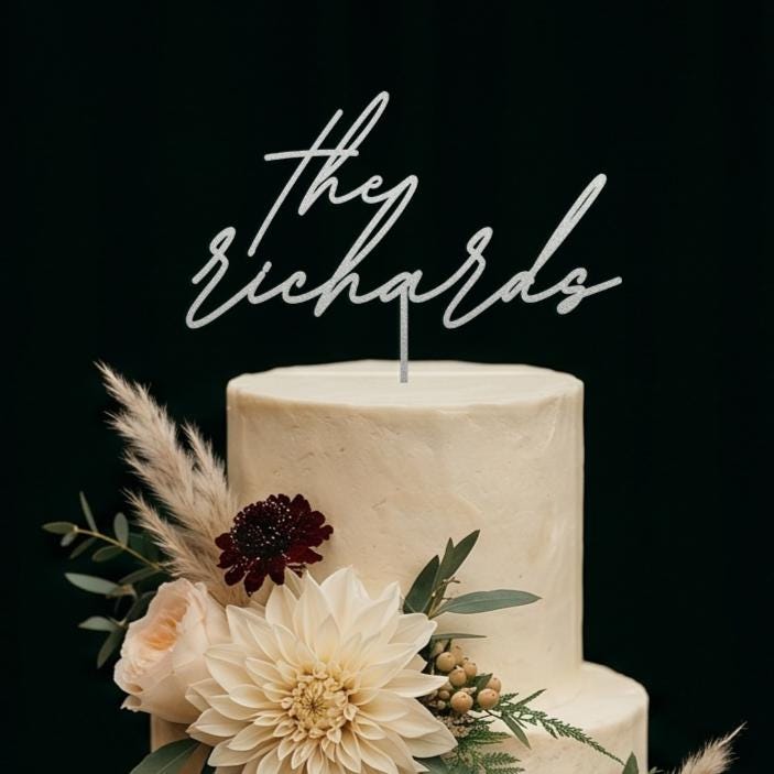 Custom Couple Last Name Wood Topper