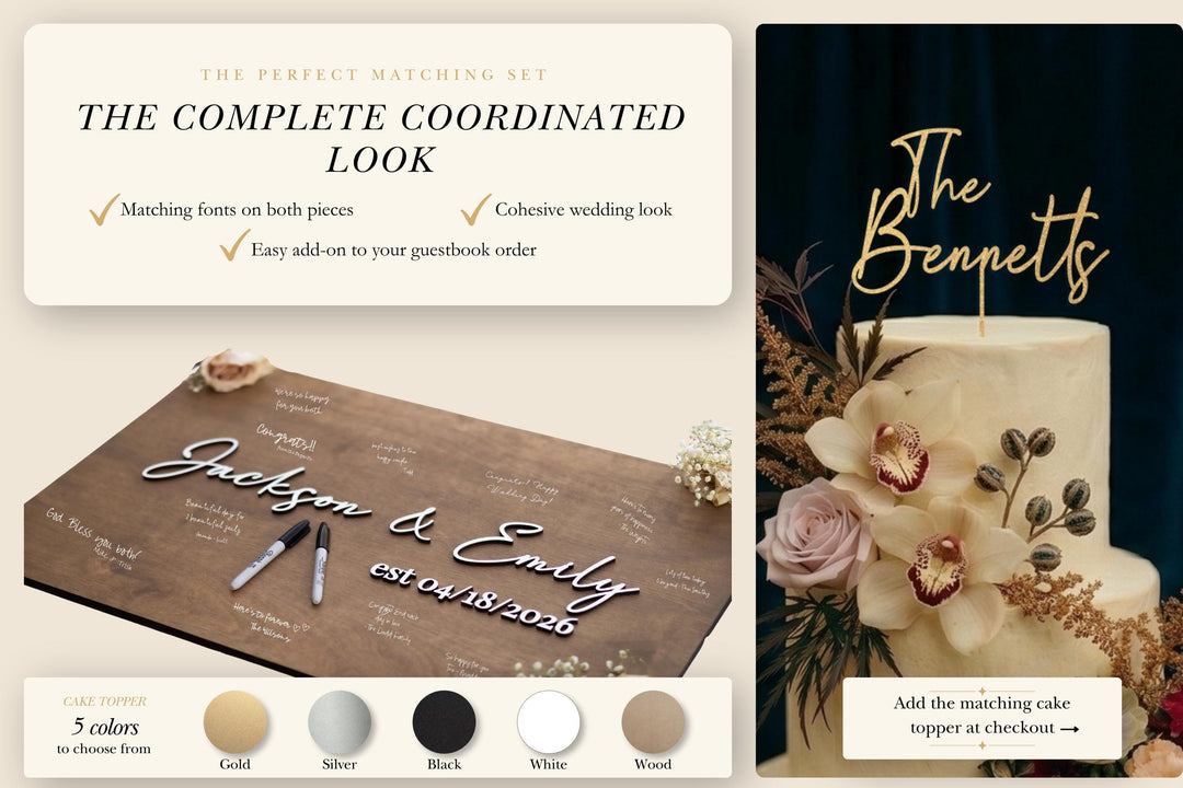 Custom Round Wedding Guestbook Alternative