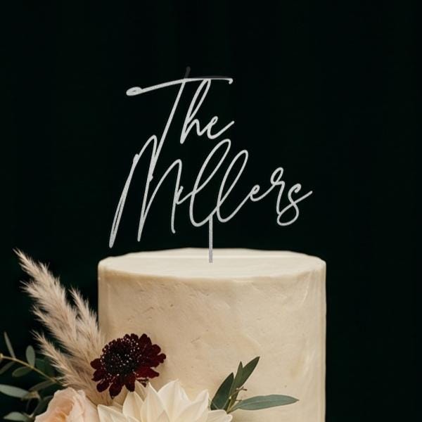 Personalized Wedding Cake Topper With Last Names