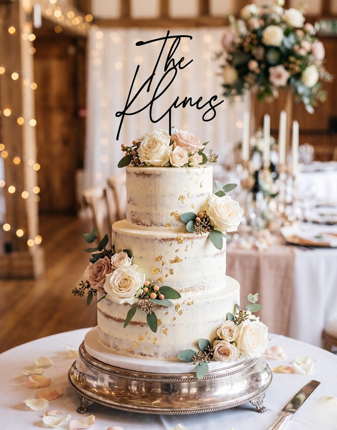 Personalized Wedding Cake Topper With Last Names