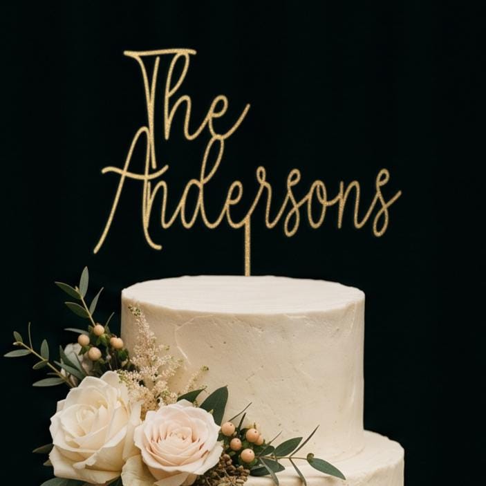 Personalized Wedding Cake Topper With Last Names