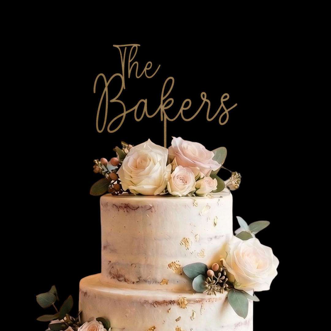 Personalized Wedding Cake Topper With Last Names