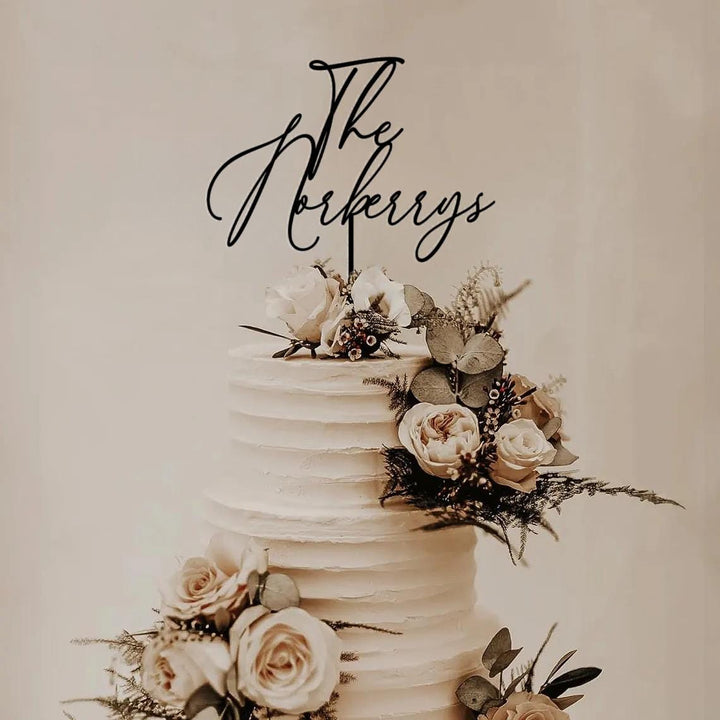 Personalized Wedding Cake Topper With Last Names
