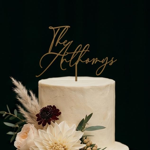 Personalized Wedding Cake Topper With Last Names