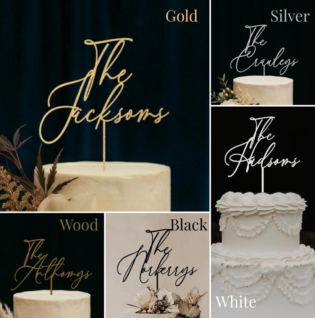 Personalized Wedding Cake Topper With Last Names