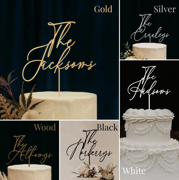 Personalized Wedding Cake Topper With Last Names