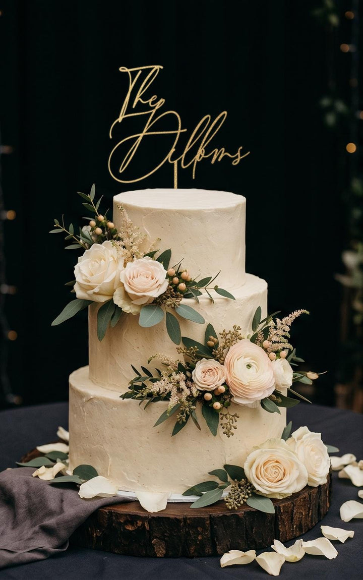 Personalized Wedding Cake Topper With Last Names