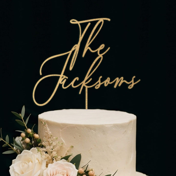 Personalized Wedding Cake Topper With Last Names