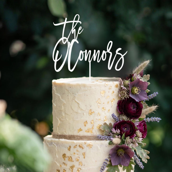 Personalized Wedding Cake Topper With Last Names
