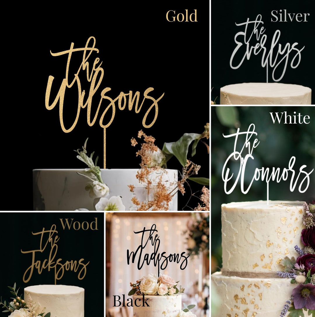 Personalized Wedding Cake Topper With Last Names