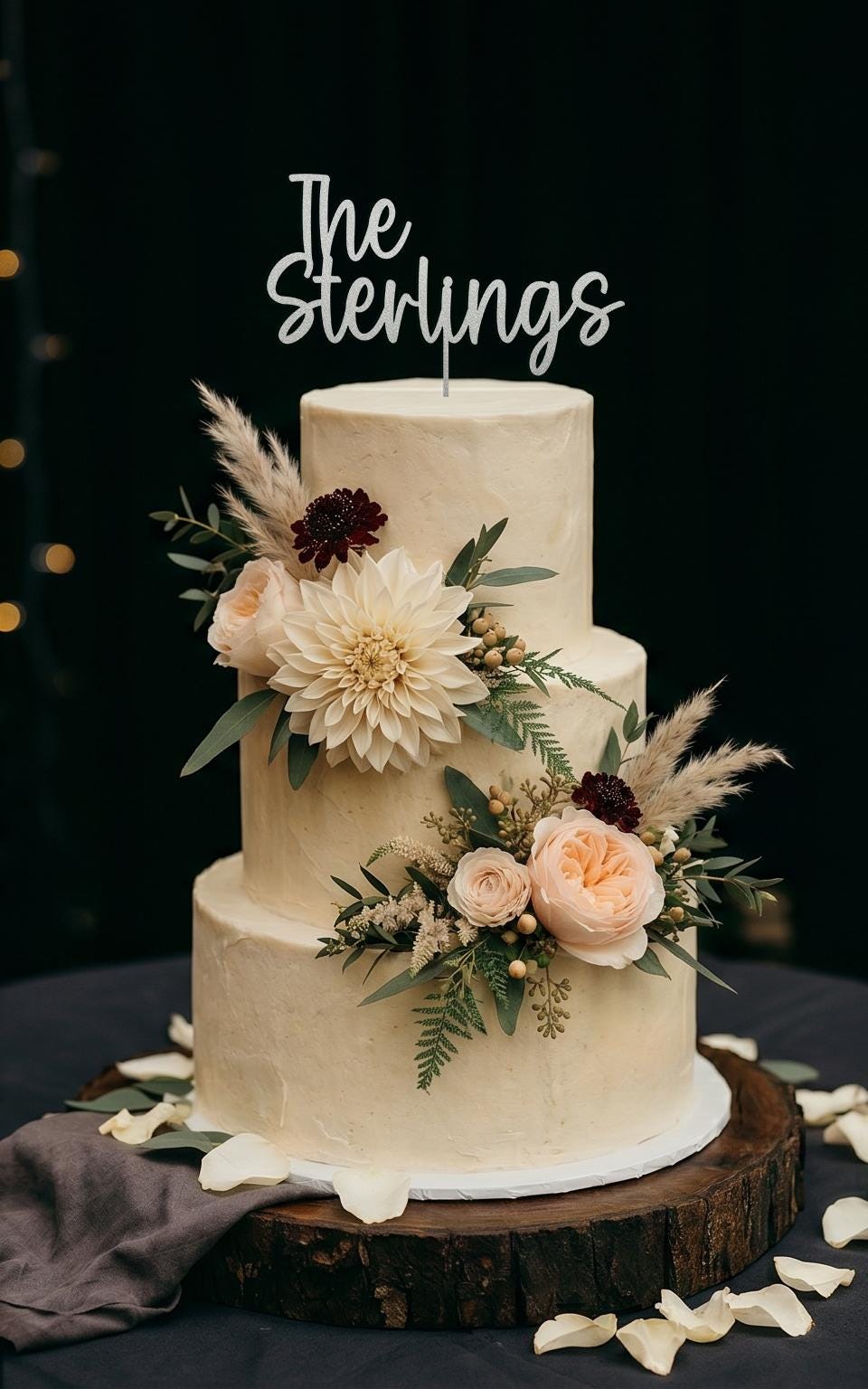 Personalized Wedding Cake Topper With Last Names