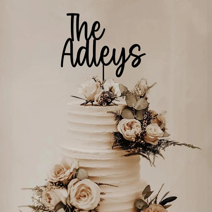 Personalized Wedding Cake Topper With Last Names
