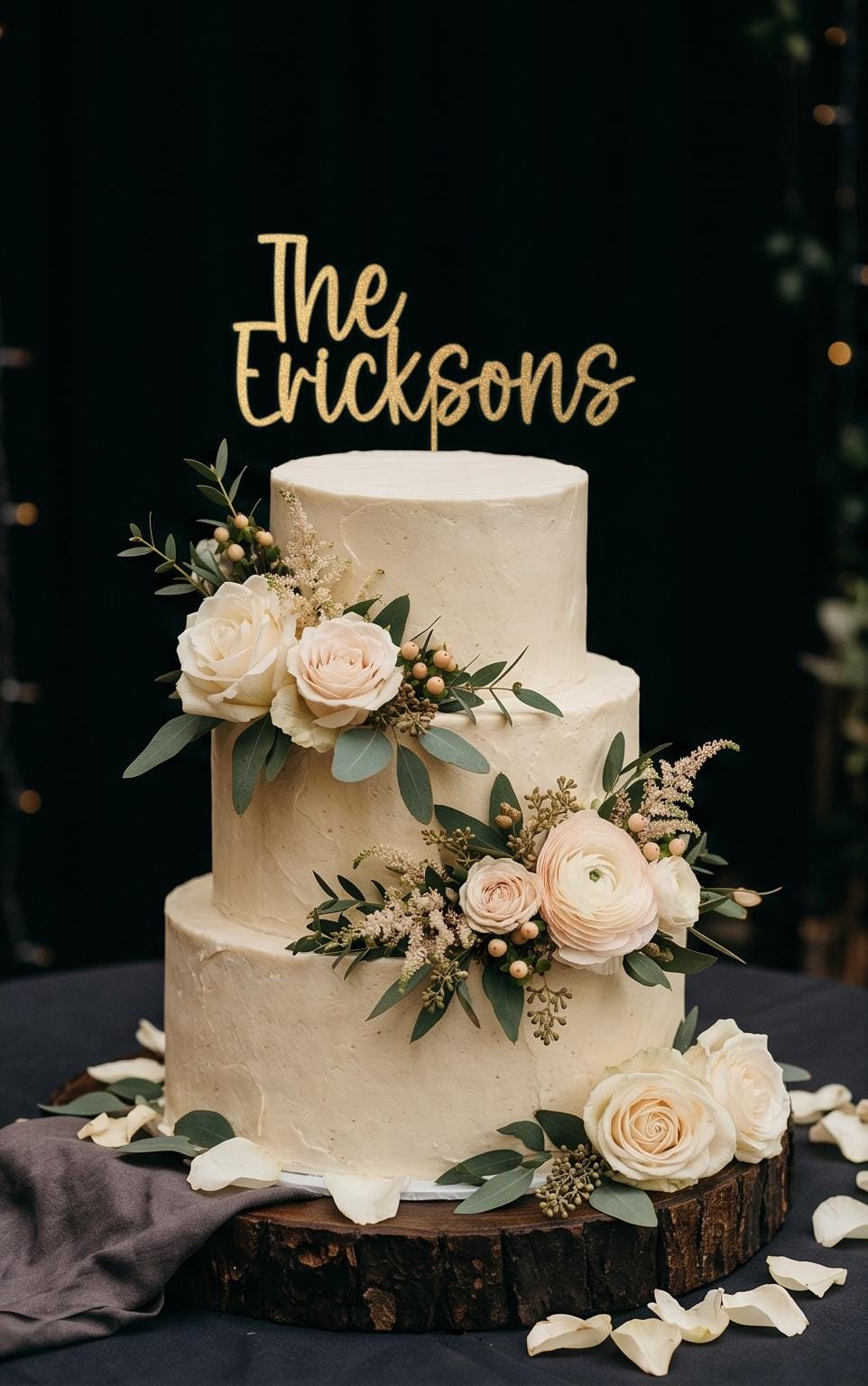 Personalized Wedding Cake Topper With Last Names