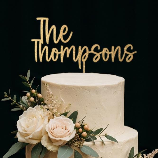 Personalized Wedding Cake Topper With Last Names