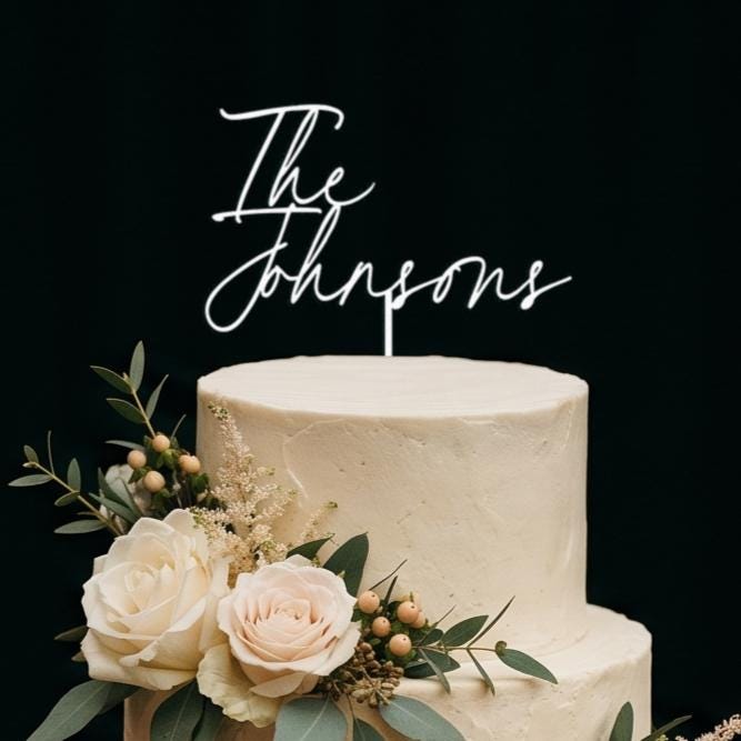 Personalized Wedding Cake Topper With Last Names