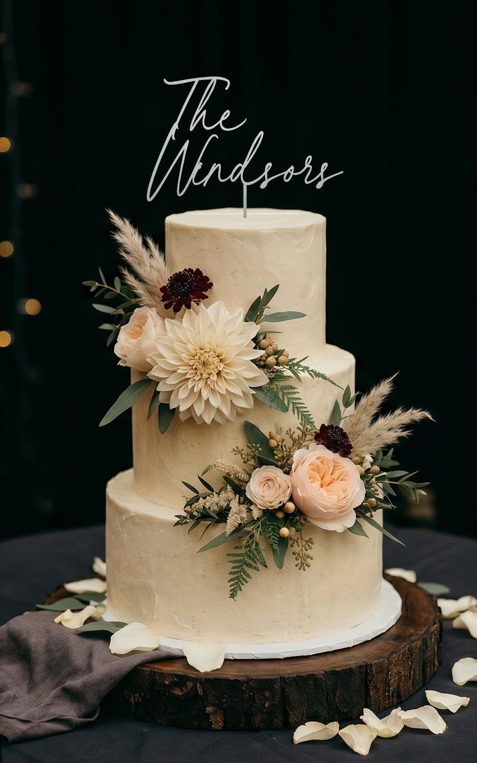Personalized Wedding Cake Topper With Last Names