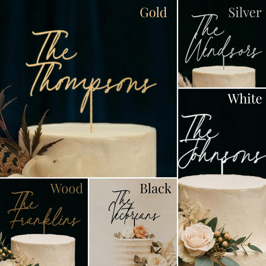 Personalized Wedding Cake Topper With Last Names