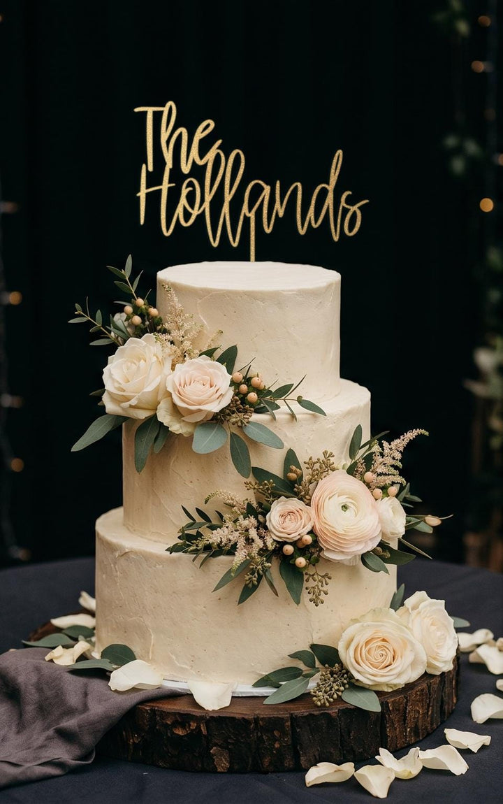 Custom Last Name Wood Topper