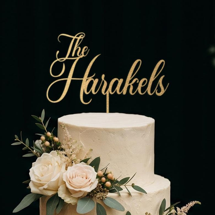 Custom Last Name Wood Topper