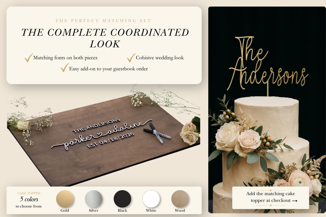 Wooden Guest Book Wedding Alternative