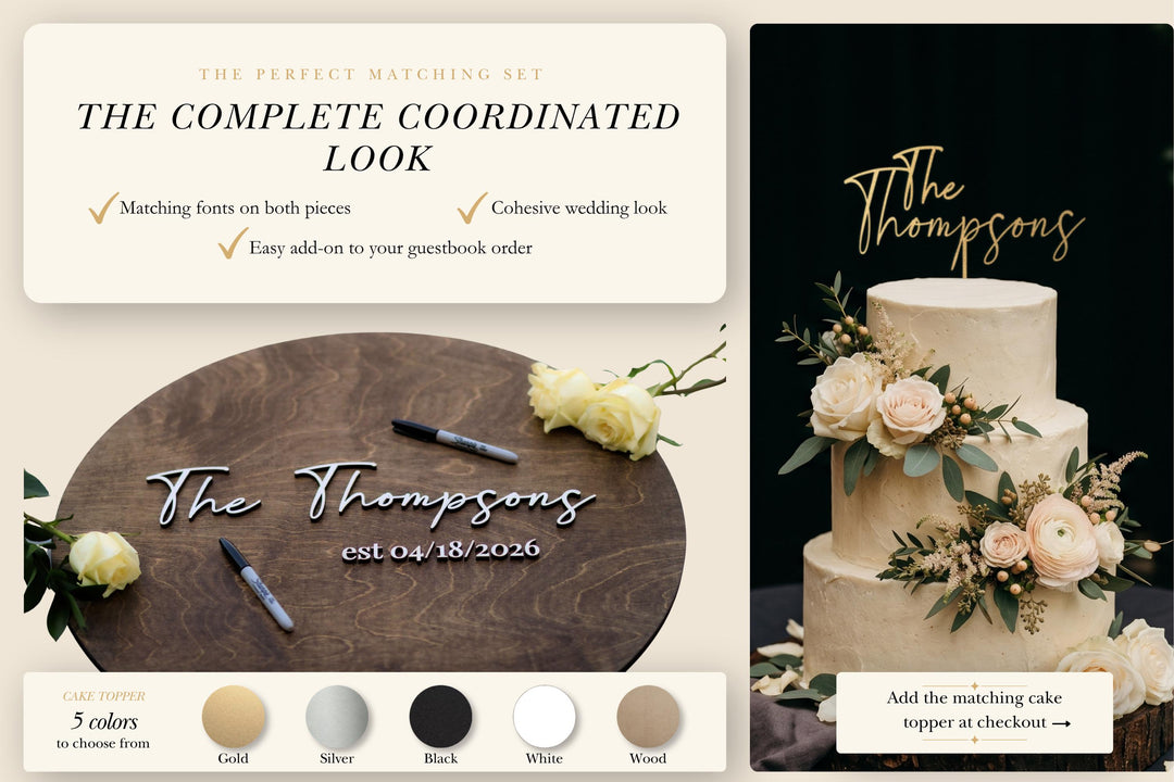 Custom Round Wedding Guestbook Alternative