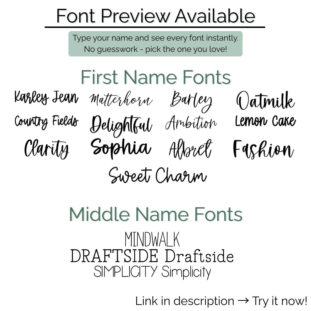 Double-Sided Newborn Name Disc - Garrett