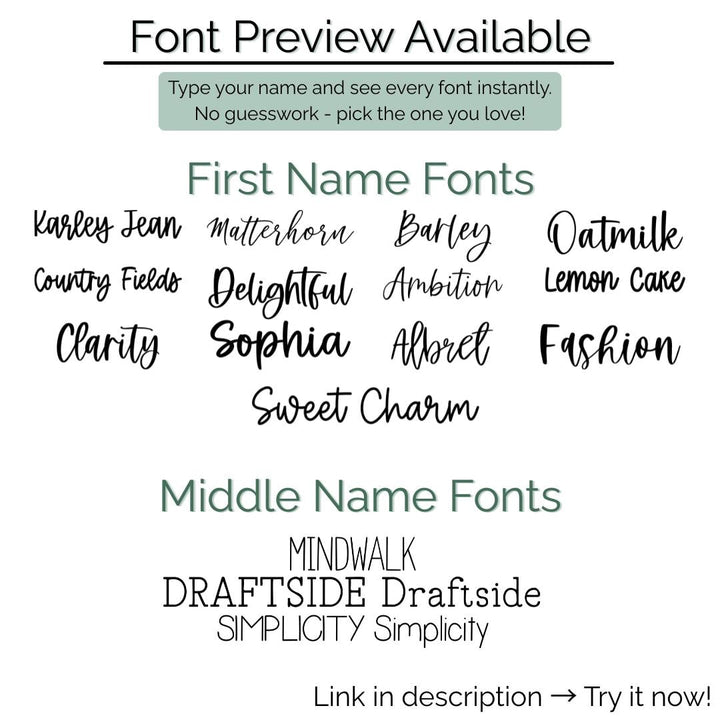 Double-Sided Baby Birth Announcement Sign - Braxton