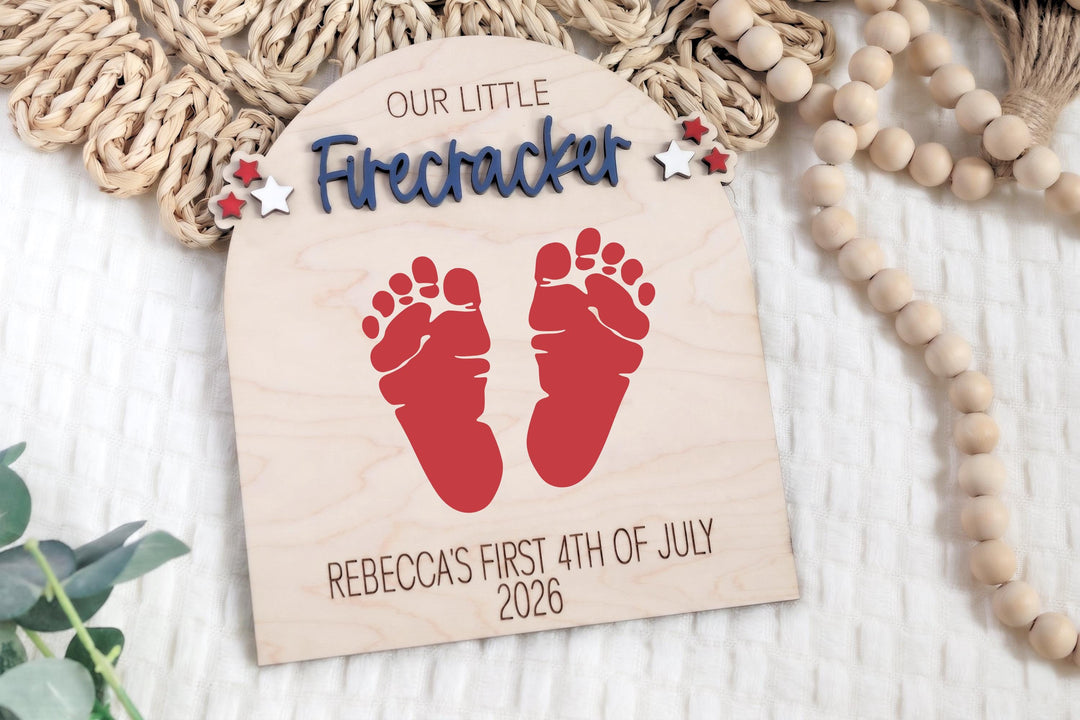 Little Firecracker Handprint Sign