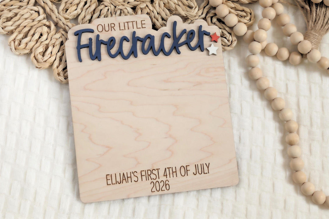 Little Firecracker Handprint Sign