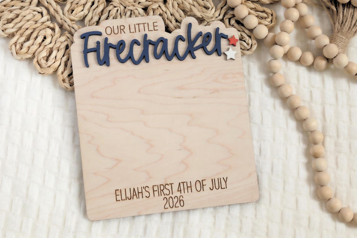 Little Firecracker Handprint Sign