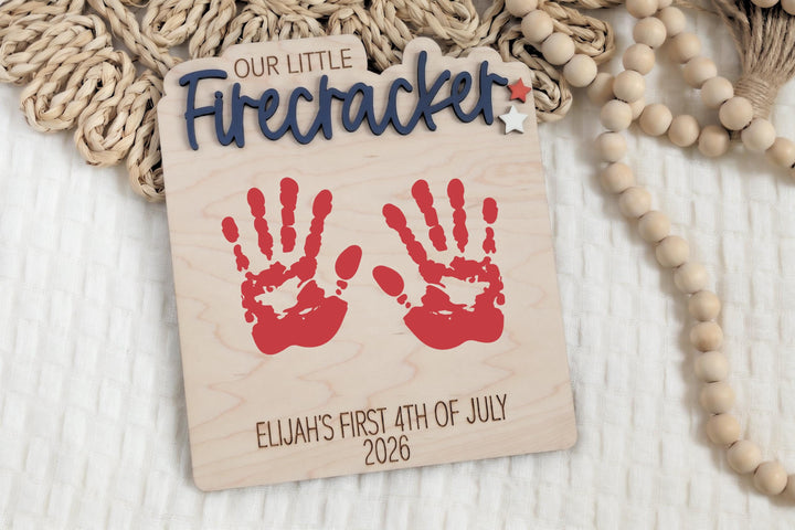 Little Firecracker Handprint Sign