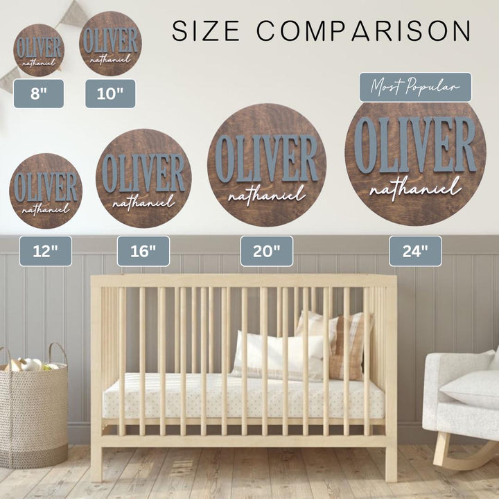 Round Baby Name For Girls Room - Bailey
